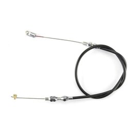 Lokar Borla 8 Stack Injection Throttle Cable - Polished Fittings - Black Housing