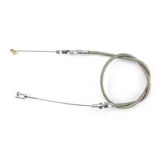 Lokar Borla 8 Stack Injection Throttle Cable - Polished Fittings - SS Housing  -