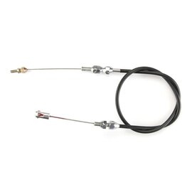 Lokar Blower Drive Throttle Cable - Polished Fittings - Black Housing  -