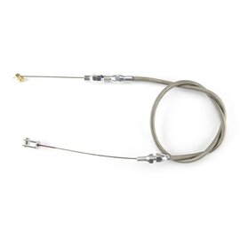 Lokar Borla 8 Stack Injection Throttle Cable - Polished Fittings - SS Housing