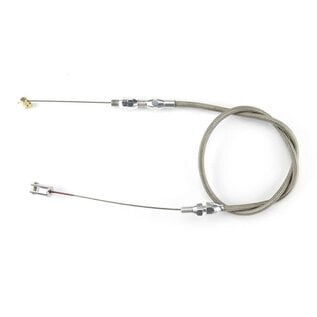 Lokar Borla 8 Stack Injection Throttle Cable - Polished Fittings - SS Housing  -