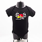 Clay Smith Cams Baby Romper - Mr Horsepower Checkered Flag - Black