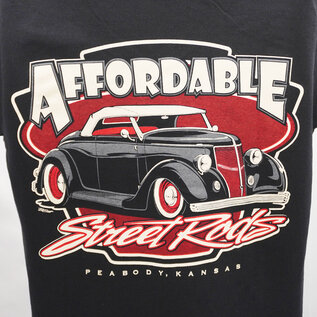 Affordable Street Rods RP 02B - ASR Original Logo w/Large Pinstripe Front - Ladies V-Neck