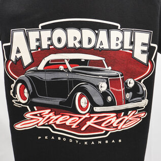 Affordable Street Rods RP 02A - ASR Original Logo w/Small Pinstripe Front - Ladies V-Neck