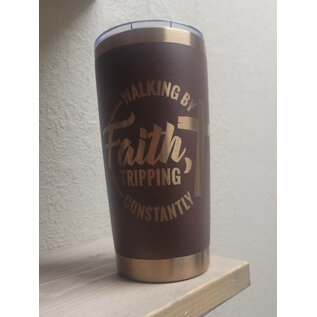 Rockin' AW Creations Walking by Faith Tumbler