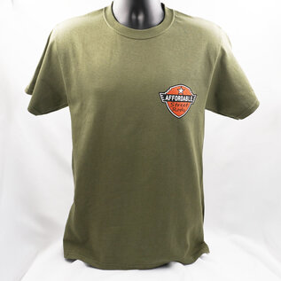 Affordable Street Rods RP 22 - ASR '34 Roadster Design on Military Green T-Shirt