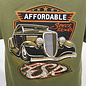 Affordable Street Rods RP 22 - ASR '34 Roadster Design on Military Green T-Shirt