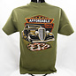 Affordable Street Rods RP 22 - ASR '34 Roadster Design on Military Green T-Shirt