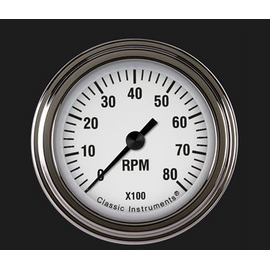 Classic Instruments 2" Tach - White Hot - WH183SLF
