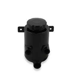 Holley Power Steering Remote Reservoir - Black Aluminum with Bracket - 198-212