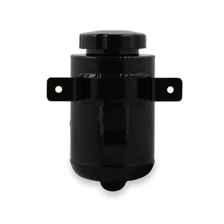 Holley Power Steering Remote Reservoir - Black Aluminum with Bracket - 198-212