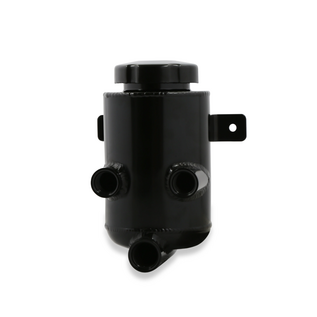 Holley Power Steering Remote Reservoir - Black Aluminum with Bracket - 198-212