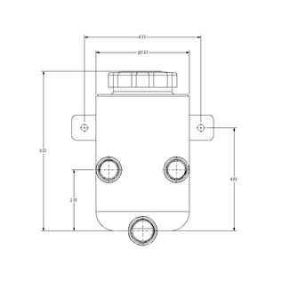 Holley Power Steering Remote Reservoir - Black Aluminum with Bracket - 198-212