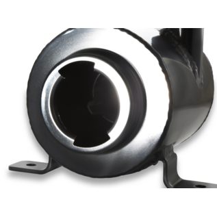 Holley Power Steering Remote Reservoir - Black Aluminum with Bracket - 198-212