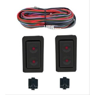 Electric Life Power Window Switch Kit - Black Billet - 2 Switch