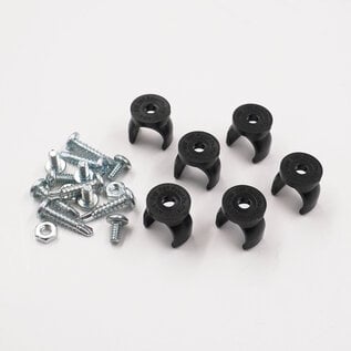 Notchead -4 AN Braided Line Clamp Kit - 6 pack - 2416-6