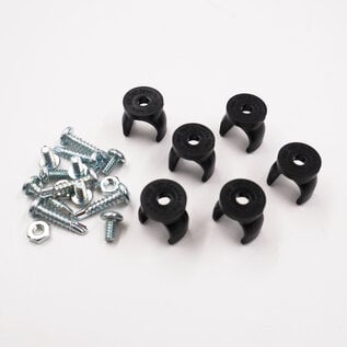 Notchead -4 AN Braided Line Clamp Kit - 6 pack - 2416-6