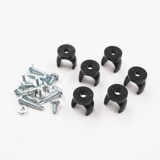 Notchead -4 AN Braided Line Clamp Kit - 6 pack - 2416-6