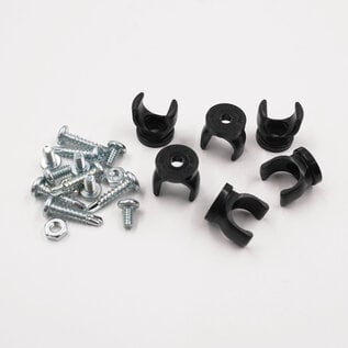 Notchead -4 AN Braided Line Clamp Kit - 6 pack - 2416-6