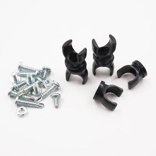 Notchead -4 AN Braided Line Clamp Kit - 6 pack - 2416-6