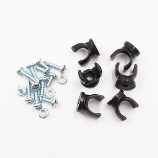 Notchead -6 AN Braided Line Clamp Kit - 6 pack - 2616-6