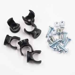 Notchead -8 AN Braided Line Clamp Kit - 6 pack - 2816-6