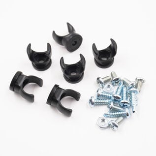 Notchead -8 AN Braided Line Clamp Kit - 6 pack - 2816-6