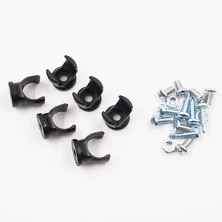 Notchead -8 AN Braided Line Clamp Kit - 6 pack - 2816-6