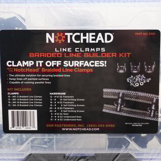 Notchead Builder Kit - AN Braided Line Clamps - 60 pack - 2100
