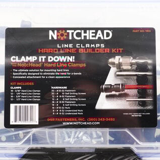 Notchead Shop Kit of Hard Line Clamps - 60 pack - 1100