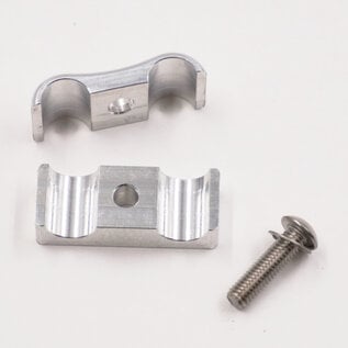 Pure Choice Motorsports Billet Aluminum Non-Floating Double Line Clamp - .375" x .375" - 8201