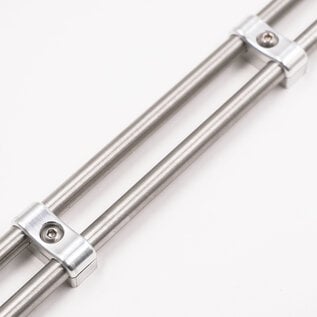 Pure Choice Motorsports Billet Aluminum Non-Floating Double Line Clamp - .375" x .375" - 8201