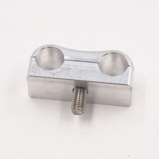 Pure Choice Motorsports Billet Aluminum Non-Floating Double Line Clamp - .375" x .375" - 8201
