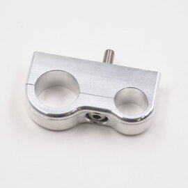 Pure Choice Motorsports Billet Aluminum Non-Floating Double #6 & #10 Reduced Barrier A/C Line Clamp - .750" x .540" - 8203