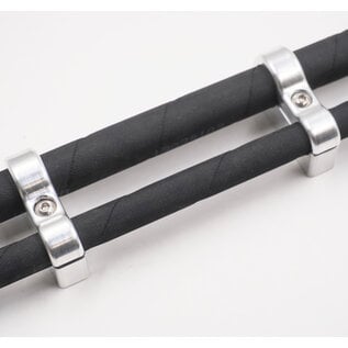 Pure Choice Motorsports Billet Aluminum Non-Floating Double #6 & #10 Reduced Barrier A/C Line Clamp - .750" x .540" - 8203