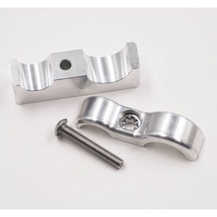 Pure Choice Motorsports Billet Aluminum Non-Floating Double #6 & #10 Reduced Barrier A/C Line Clamp - .750" x .540" - 8203