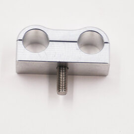 Pure Choice Motorsports Billet Aluminum Non-Floating Double  -6AN PTFE Line Clamp - .430" x .430" - 8204