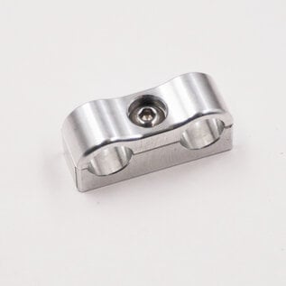 Pure Choice Motorsports Billet Aluminum Non-Floating Double  -6AN PTFE Line Clamp - .430" x .430" - 8204