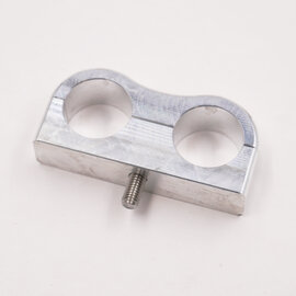 Pure Choice Motorsports Billet Aluminum Non-Floating Double #10 Reduced Barrier A/C or Heater Line Clamp - .750" x .750" - 8205