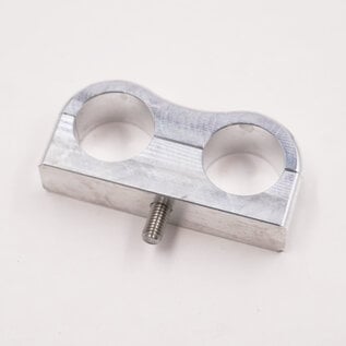 Pure Choice Motorsports Billet Aluminum Non-Floating Double #10 Reduced Barrier A/C or Heater Line Clamp - .750" x .750" - 8205
