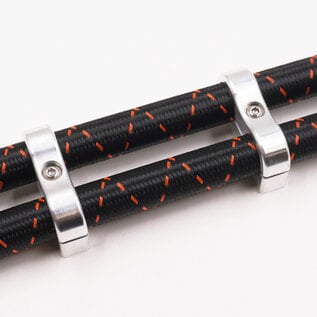 Pure Choice Motorsports Billet Aluminum Non-Floating Double #10 Reduced Barrier A/C or Heater Line Clamp - .750" x .750" - 8205