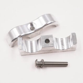 Pure Choice Motorsports Billet Aluminum Non-Floating Double #10 Reduced Barrier A/C or Heater Line Clamp - .750" x .750" - 8205