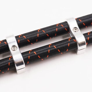 Pure Choice Motorsports Billet Aluminum Non-Floating Double #10 Reduced Barrier A/C or Heater Line Clamp - .750" x .750" - 8205