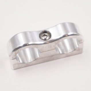 Pure Choice Motorsports Billet Aluminum Non-Floating Double #10 Reduced Barrier A/C or Heater Line Clamp - .750" x .750" - 8205