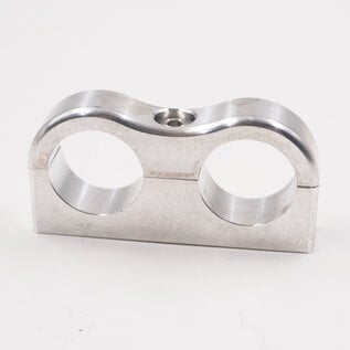Pure Choice Motorsports Billet Aluminum Non-Floating Double 5/8" Heater Line Clamp - .875" x .875" - 8206