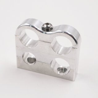 Pure Choice Motorsports Billet Aluminum Non-Floating 4-Hose Reduced Barrier A/C & Heater Line Clamp- .540" x .750"  x .750" x .750" - 8210