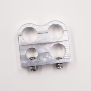 Pure Choice Motorsports Billet Aluminum Non-Floating 4-Hose Reduced Barrier A/C & Heater Line Clamp- .540" x .750"  x .750" x .750" - 8210