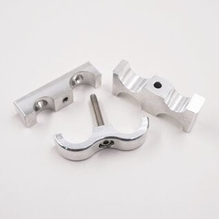 Pure Choice Motorsports Billet Aluminum Non-Floating 4-Hose Reduced Barrier A/C & Heater Line Clamp- .540" x .750"  x .750" x .750" - 8210