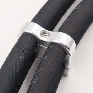 Pure Choice Motorsports Billet Aluminum Non-Floating 4-Hose Reduced Barrier A/C & Heater Line Clamp- .540" x .750"  x .750" x .750" - 8210