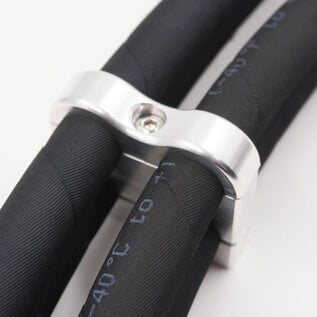 Pure Choice Motorsports Billet Aluminum Non-Floating 4-Hose Reduced Barrier A/C & Heater Line Clamp- .540" x .750"  x .750" x .750" - 8210